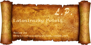 Latosinszky Polett névjegykártya